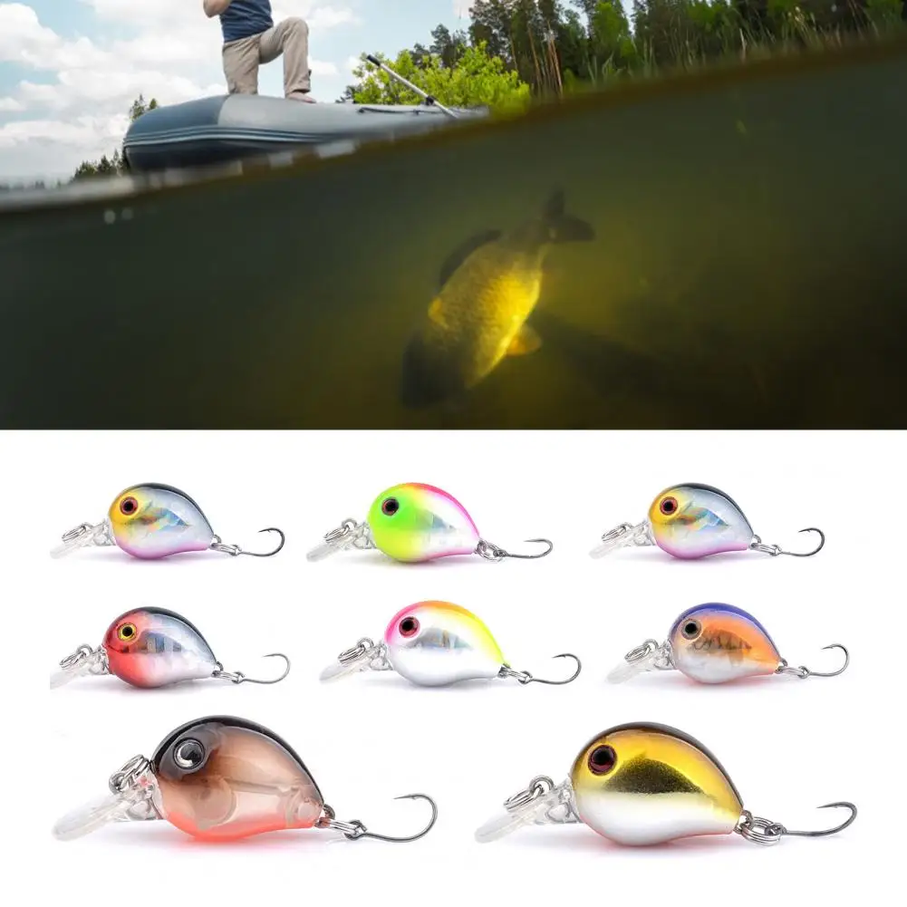 3.2cm/1.5g Fishing Bait 3D Simulated Fisheye Sharp Hook Bionic Bait Realistic Angling Floating Water Single Hook Lure Bait