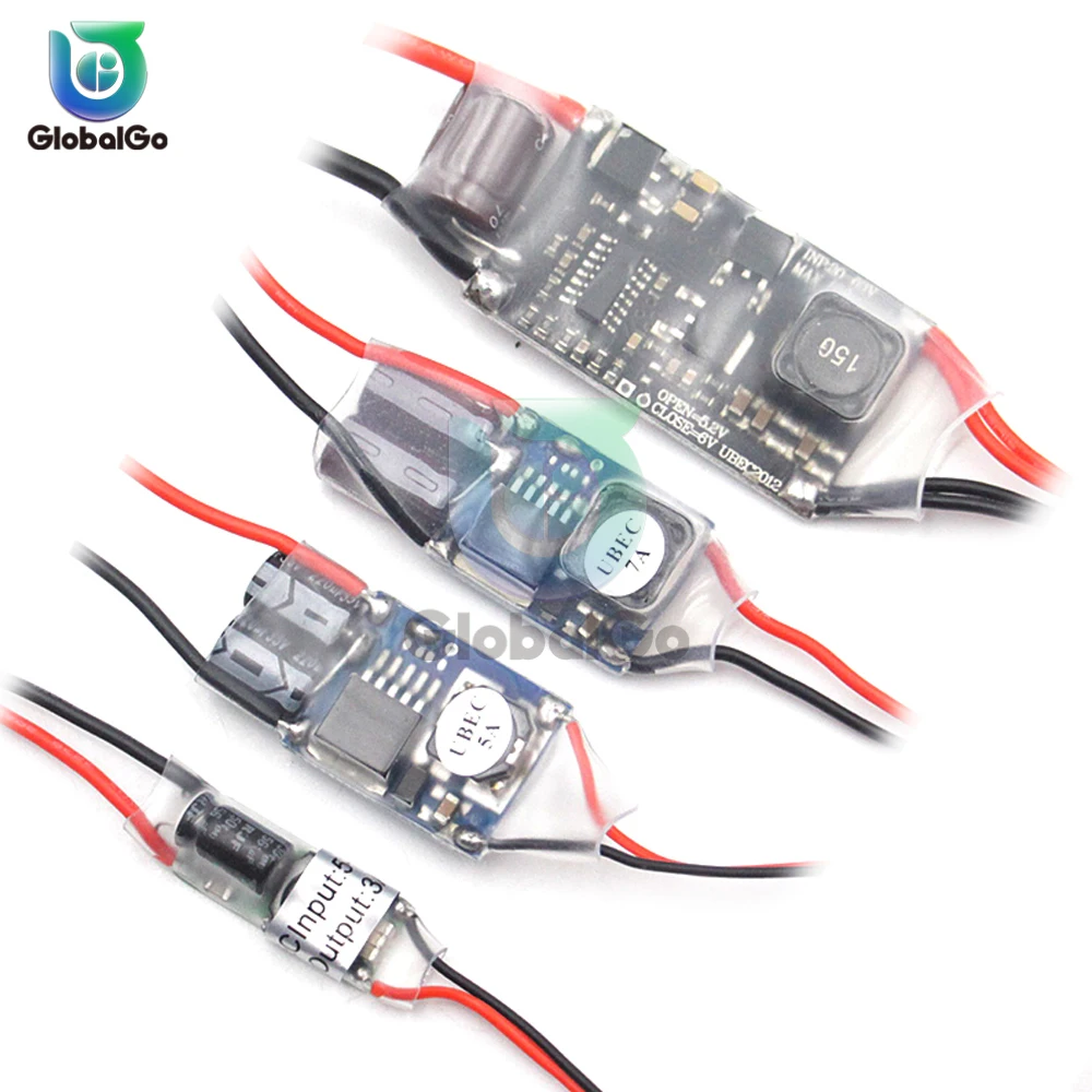 UBEC 3A /5A /7A /15A Rf più basso Bec Regolatore di commutazione antijamming a schermatura completa per RC quadricottero Multicopter