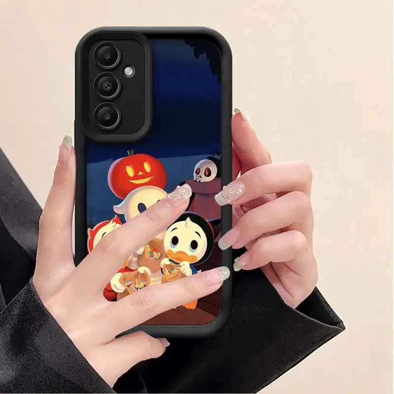 Disney Mickey Minnie Happy Halloween Liquid Phone Case for Samsung Galaxy A55 A54 A53 A52 A35 A15 A51 A14 A12 A34 A32 A71 A22