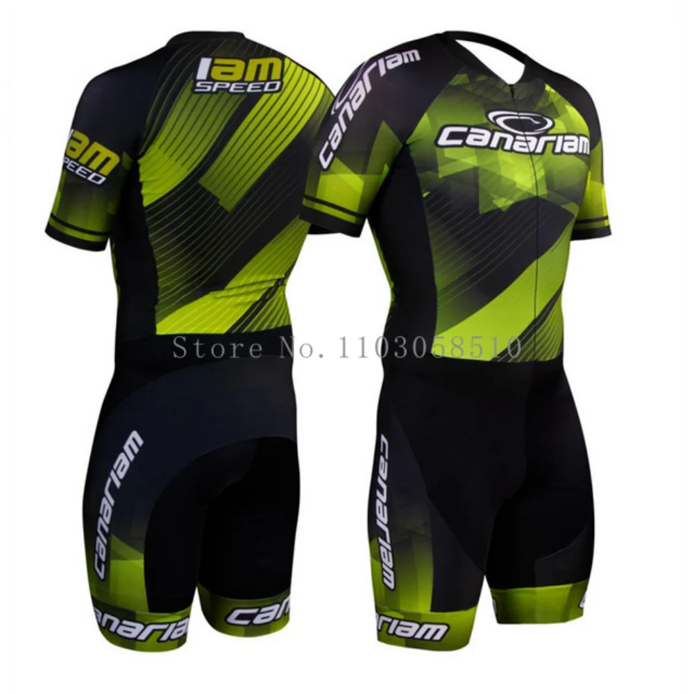 Canariam Men\'s Skate Suit Roller Skate Speed Race Fast Skat Speed Skats Ciclismo Skating Jumpsuit Pro Team Tights Skinsuit 2025