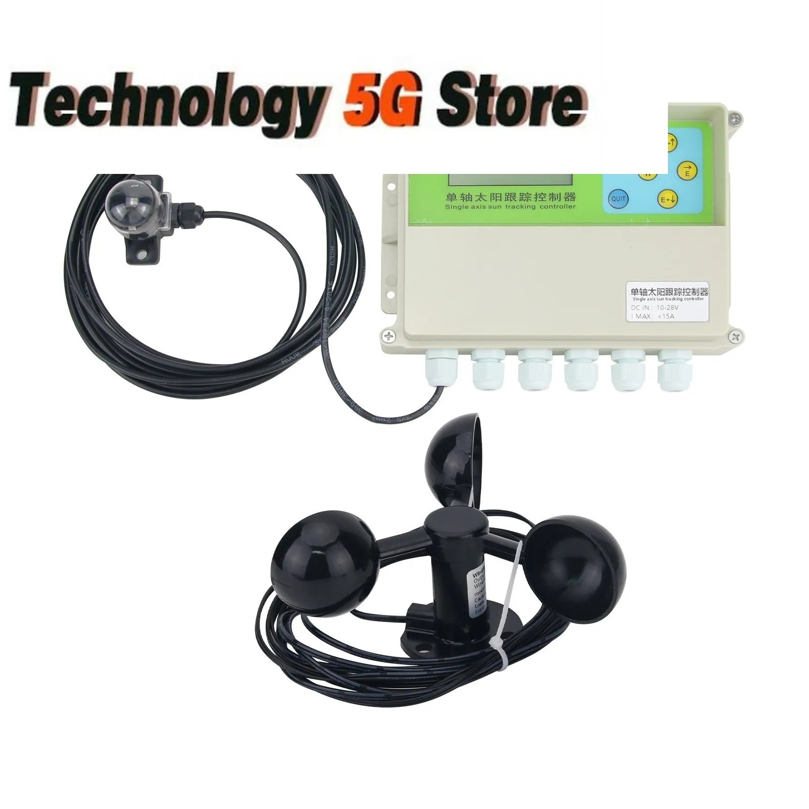 

12-24V XMYC-1 Single Axis Solar Tracker Controller With Optional Wind Speed Sensor Remote Control For Tracking The Sun