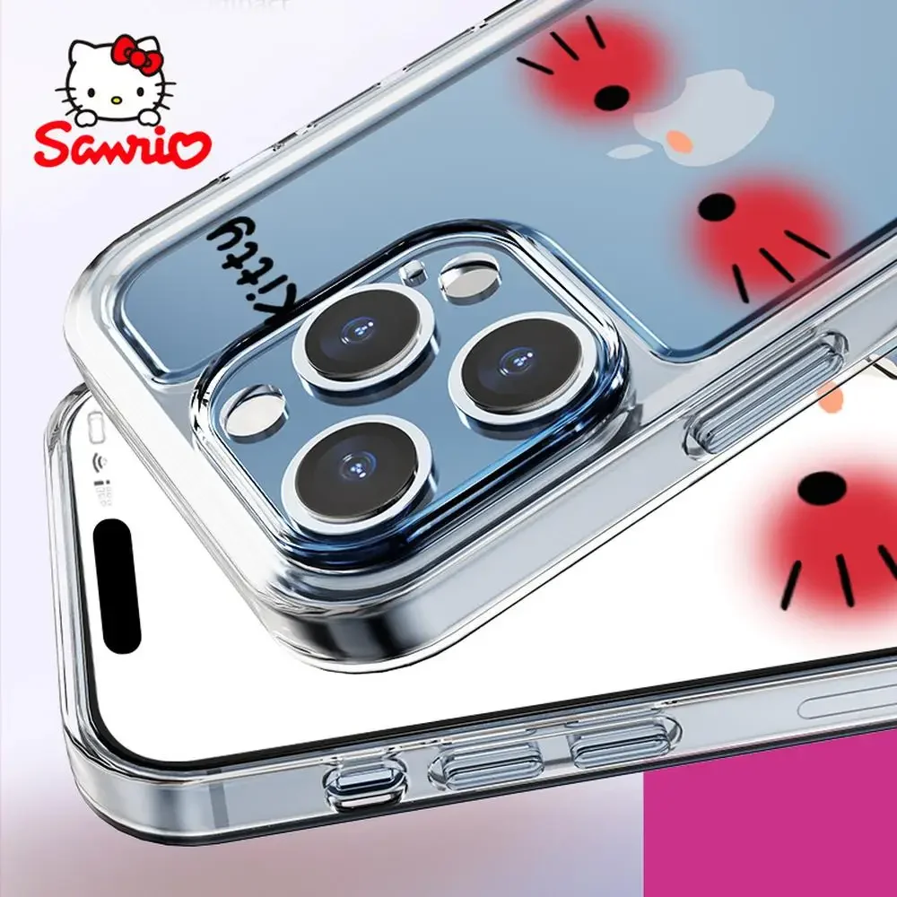 حافظة كيتي كات آيفون لمنع السقوط آيفون 16/15/14/13/12/11 حافظة آيفون 13 للفتيات ملحقات كرتونية هالو كيتي 2025 جديد