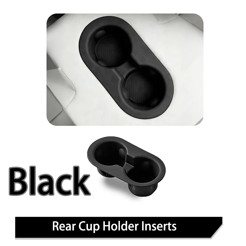 For Tesla Model Y/3 Rear Cup Holder Inserts ilicone Non-slip silicone insert Prevents cup shaking and noise view 3