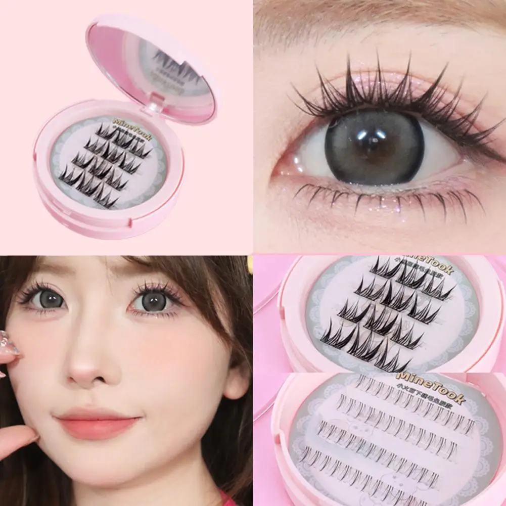 False Eyelashes Single Tuft Lashes Handmade Fluffy DIY Extension Cluster Lashes Strips for Daily Party Makeup Accessories