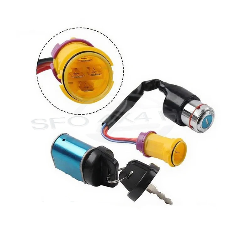 ATV Ignition switch key helmet electric door lock Applicable for BUYANG FEISHEN FA-D300 H300 LINHAI LH260 300 400 Quad bike part