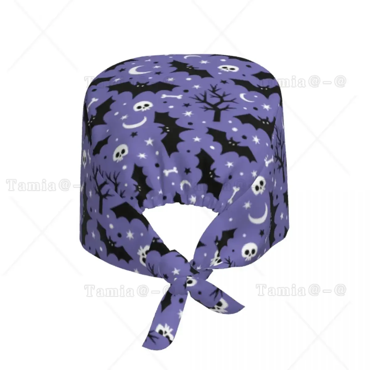 Custom Halloween Pumpkin Witch Ghost Scrubs Cap   Hats Women Men Operating Room Cap Operator Hats Lab Works Hat
