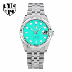 Rollstimi DD40 2024 New Men's Watches Automatic Watch For Men NH35A Mechanical Wristwatch All-luminous Dial AR Sapphire crystal