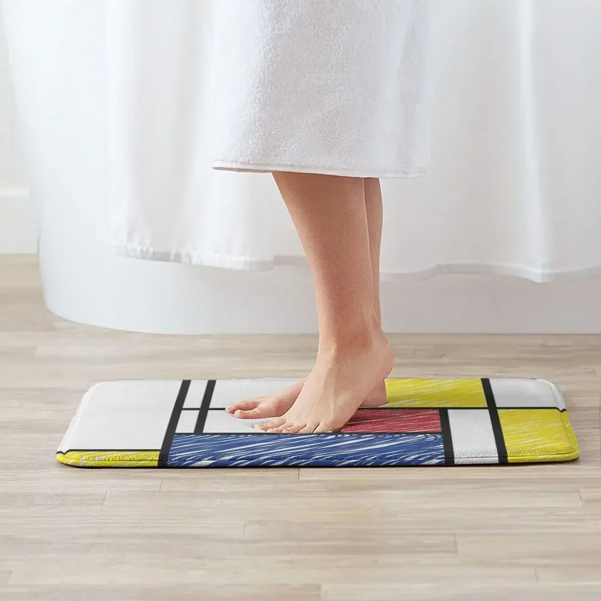 Mondrian Minimalist De Stijl Doormat Polyester Floor Mat Cushion Carpet Kitchen Entrance Home Rugs Mats Balcony Non-slip Footpad