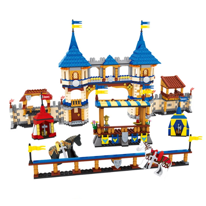 Medieval Knights Castle Siege Royal Tower Bricks Horse Princess Kingdoms Military Sets Building Blocks Toys Birthday Gifts