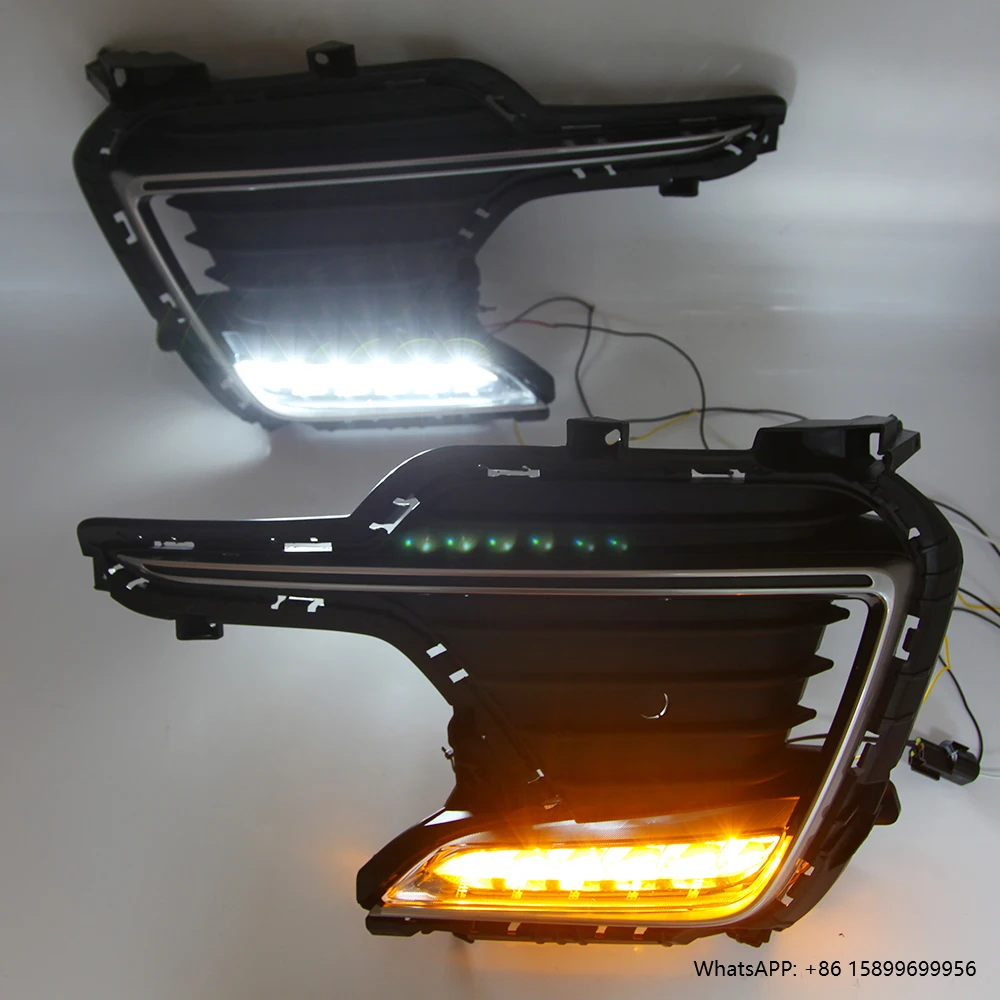 

Car LED DRL Day Light for Elantra Sport 2017 2018 Daytime Running Light Fog Lamp with Turn Signal Lamp
