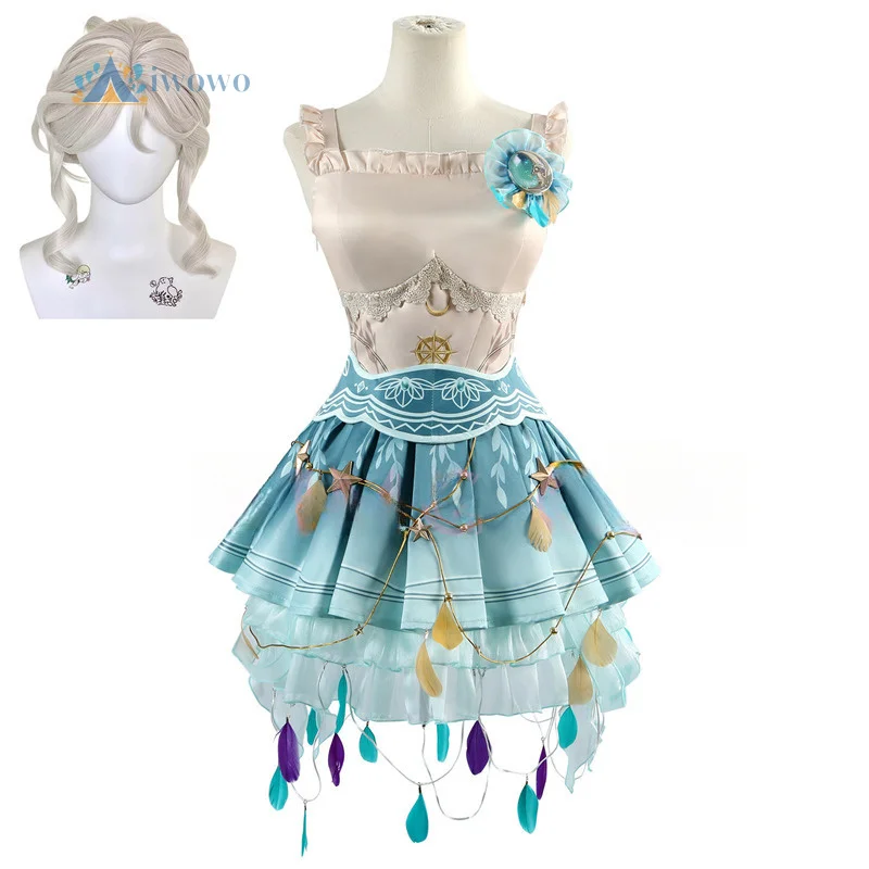 

Костюм для косплея Маргареты из Identity 5, танцовщица, «Путешествующее лунное сияние» ‌ Костюм для Хэллоуина: парик и униформа для женщин (для игр)