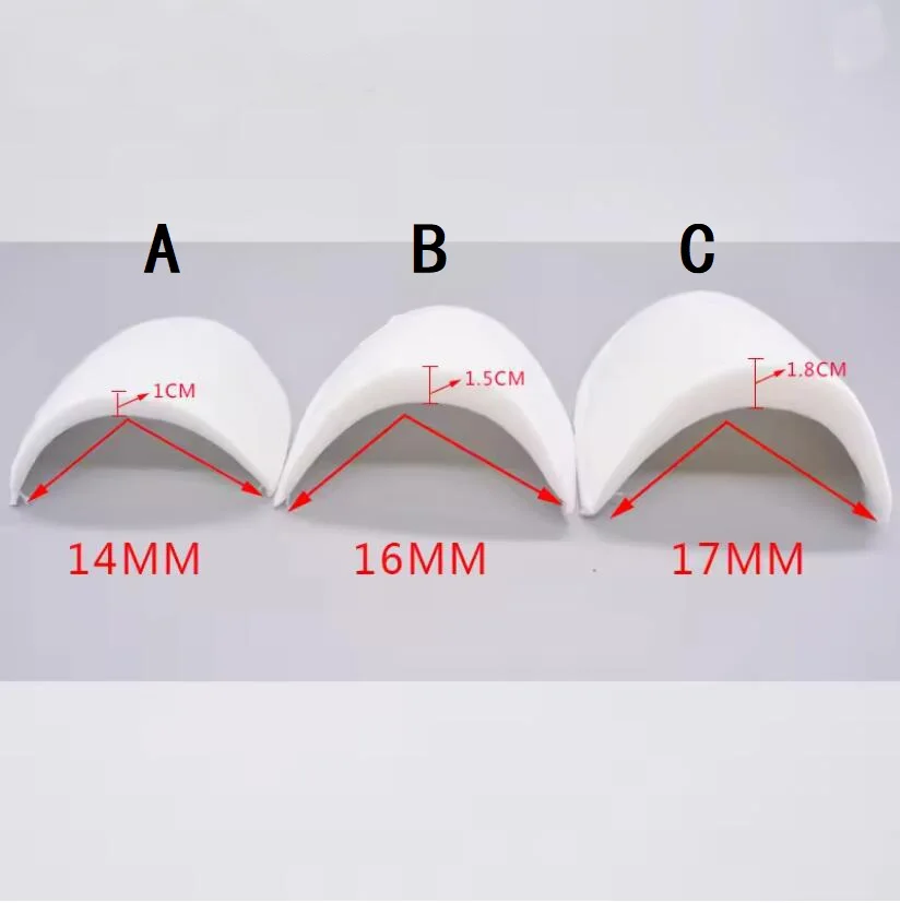 1 pair Soft Padded Shoulder Padding Encryption Foam Shoulder Pads for Blazer T-shirt Clothes Sewing Accessories
