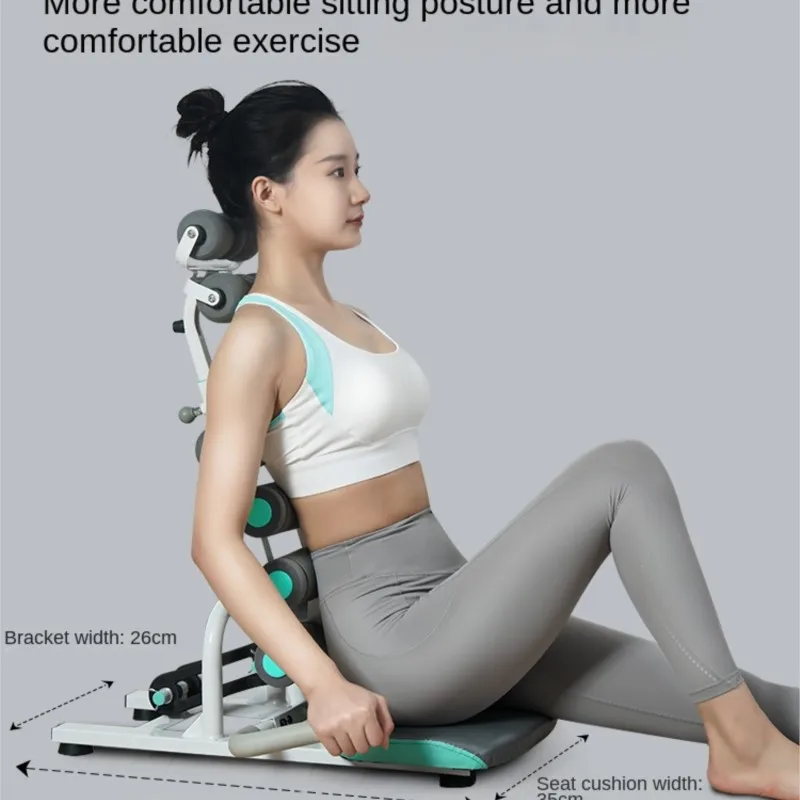 

A multifunctional fitness chair for stretching exercises, featuring adjustable lumbar and for back fitness equipment