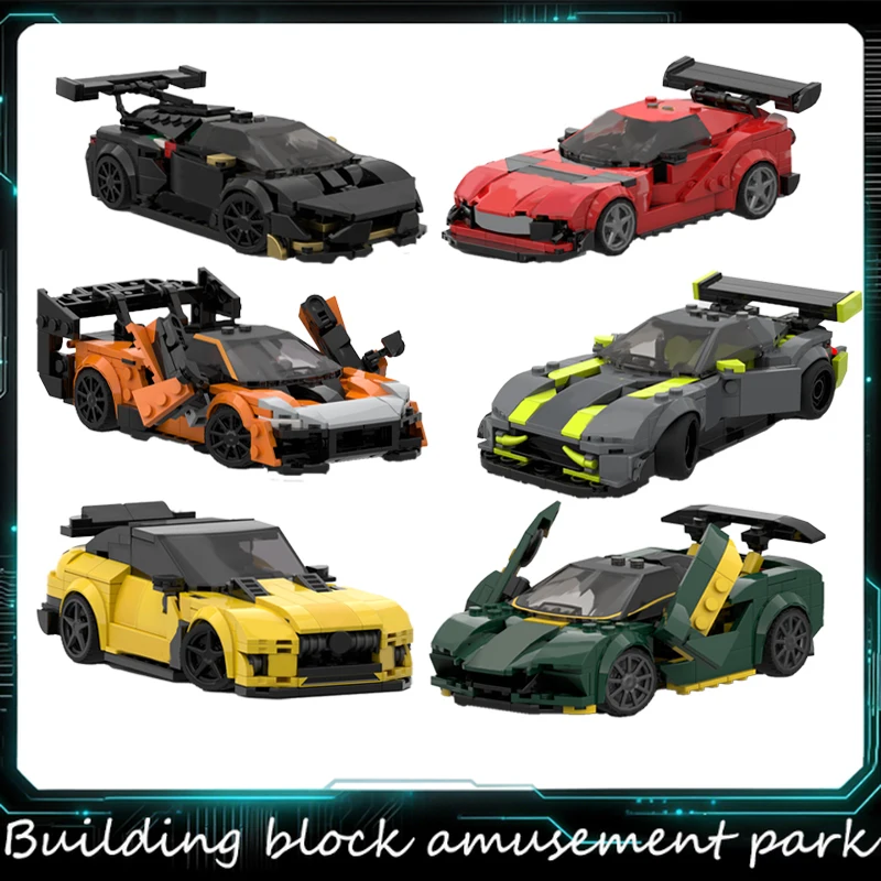 

New Moc Technology Racing Supercar Collect Model Building Blocks Speed Vehicle Bricks DIY Toys Kids Adult Popular Birthday Gift