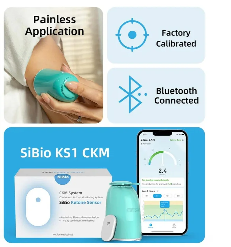 SiBio KS1 Kontinuierliches Ketonüberwachungssystem CKM für das Gesundheitsmanagement