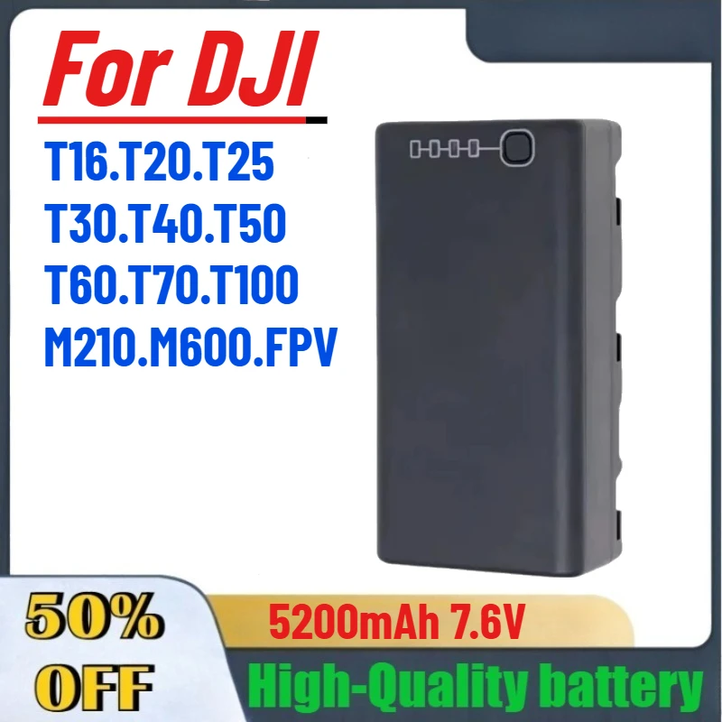 

5200mAh 7.6V for DJI WB37 T16 T20 T25P T30 T40 T50 T60 T70 T100 Phantom 4 RTK MG1P M210 M600 FPV Remote Control Battery