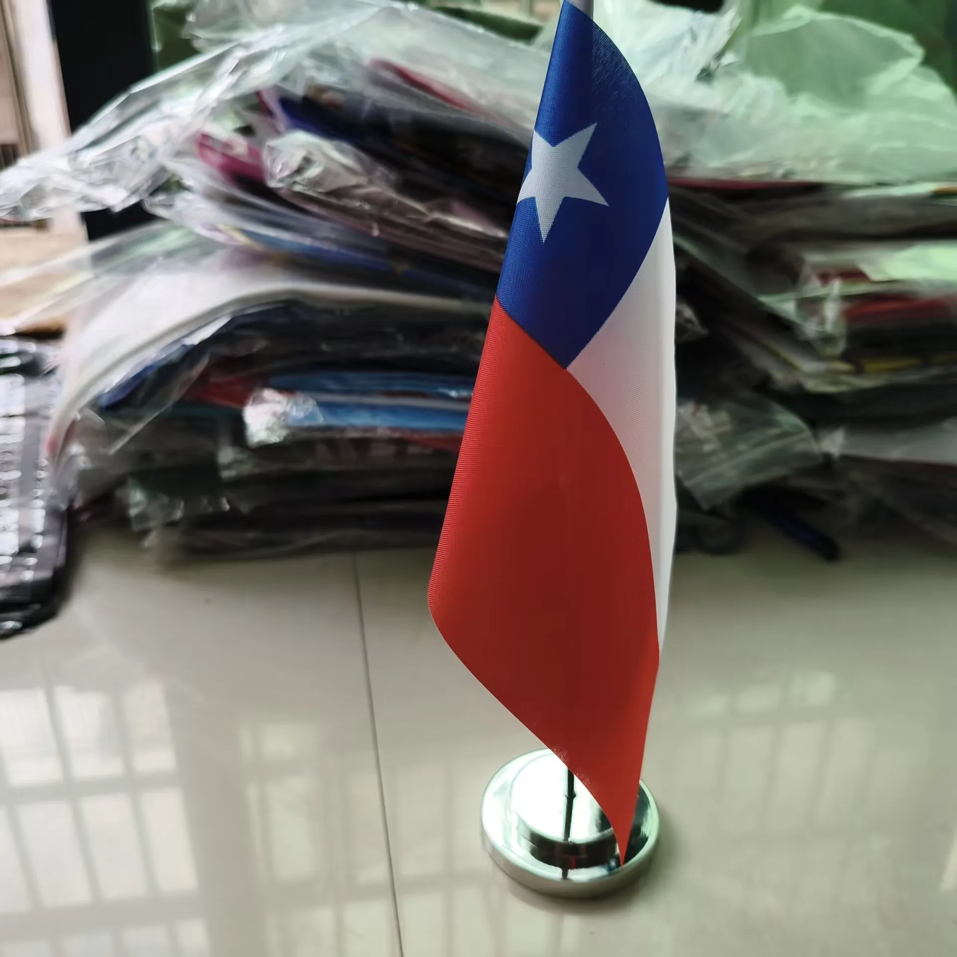Aerlxemrbrae 14x21cm Office Desk Flag Of Chile Flag Table Decoration Chile National Banner Desk