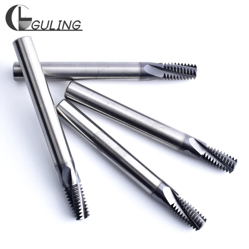 CNC 55 Degree Tungsten Steel All Thread RC Inch Taper Sealing Pipe Thread Milling Cutter BSPT 1/16 1/8 1/4 3/8 1/2 mill cutters