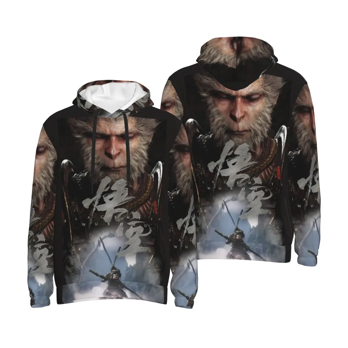 

Unisex Black Myth Wukong Game 2024 Hoodies With Pocket Loose Fit Monkey Lover Long Sleeve Sweatshirts