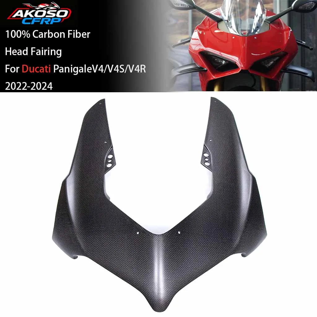 

Motorcycle Accessories For Ducati PanigaleV4/V4S/V4R 2022-2024 100% 3K Dry Carbon Fiber Front Cover Head Fairing Protector