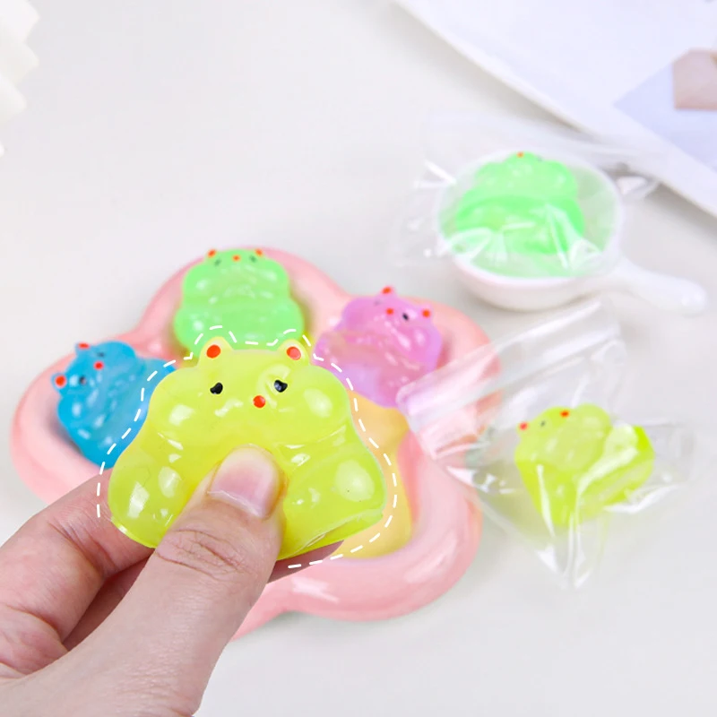 10Pcs/bag Creative Transparent Hamster Soft Pinch Stress Relief Toys Mini Animal Doll Pendant Squeeze Toy Children Birthday Gift