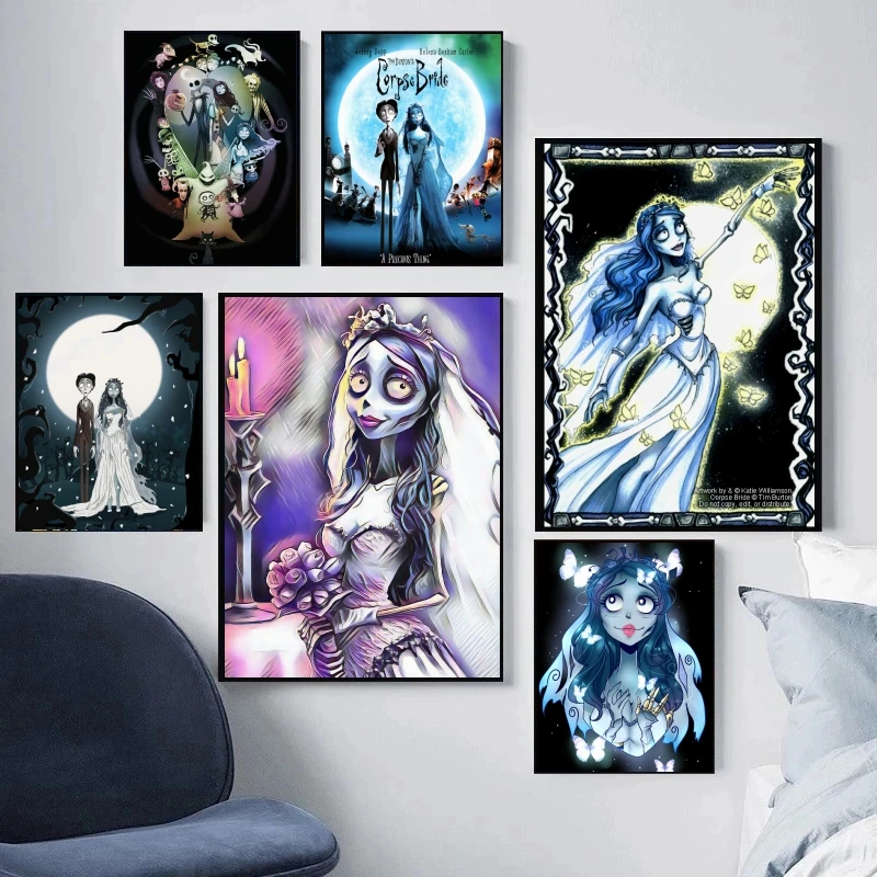 Diamond Painting Kits, Horror Movie Corpse Bride, Tim Burton, Emily Johnny Cross Stitch, Embroidery Picture, Mosaic, Home Decor