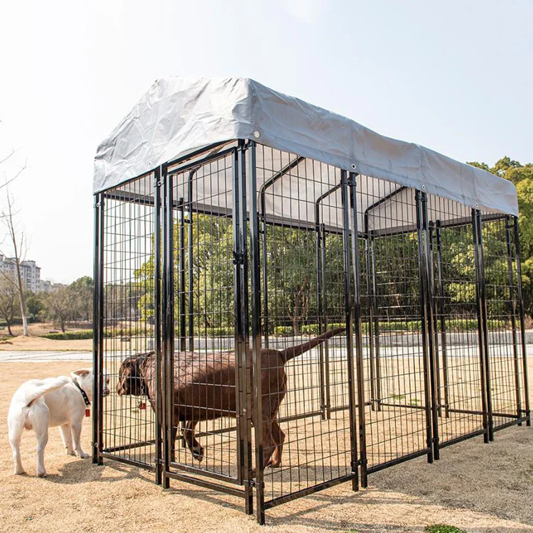 

Outdoor Heavy Duty Dog Kennel Pet Paddock Welded Wire Mesh Pet Cage Large Fence Dog Kennel Cage With Waterproof Cover