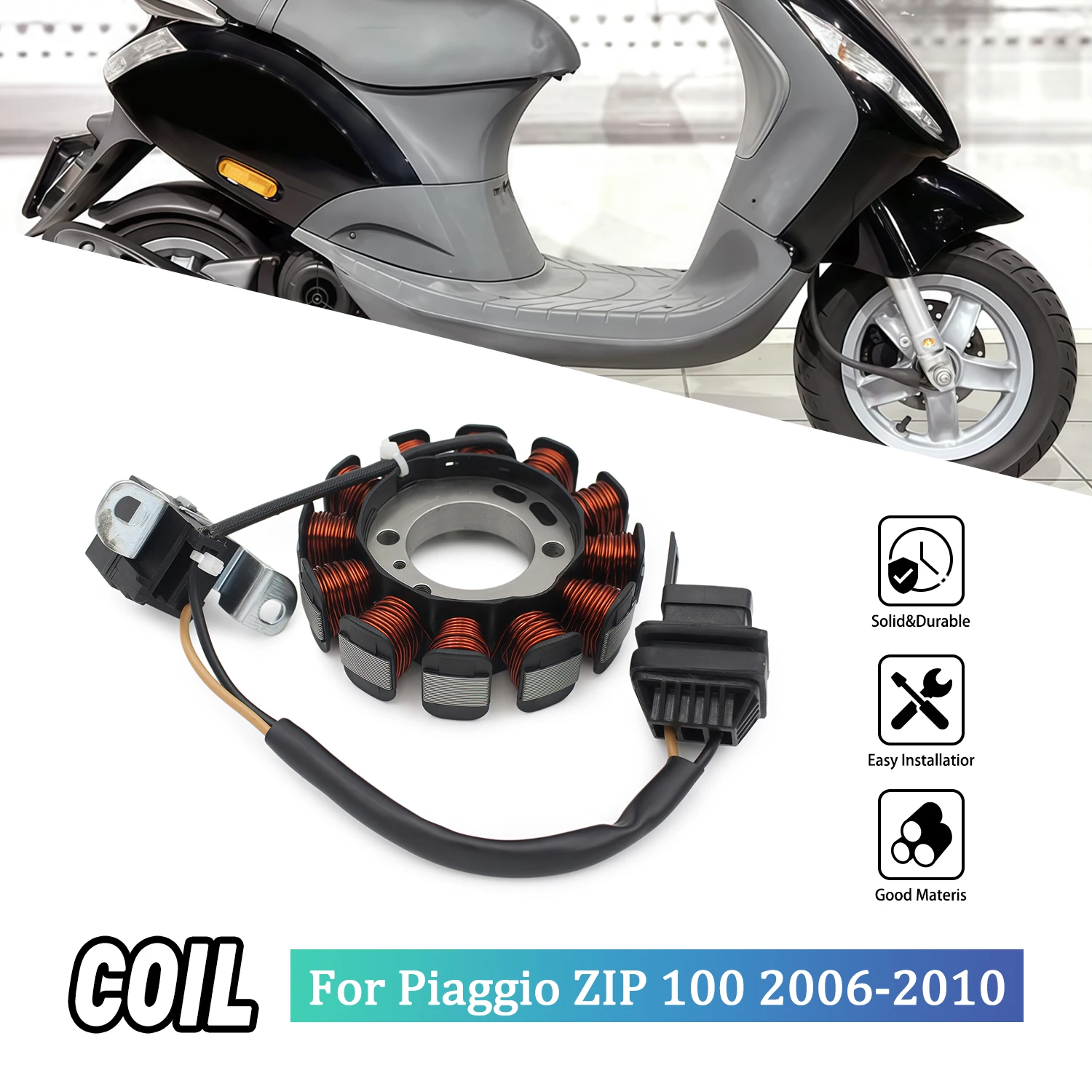 

Motorcycle Stator Generator 969228 Coil For PIAGGIO ZIP 100 4T ZIP100