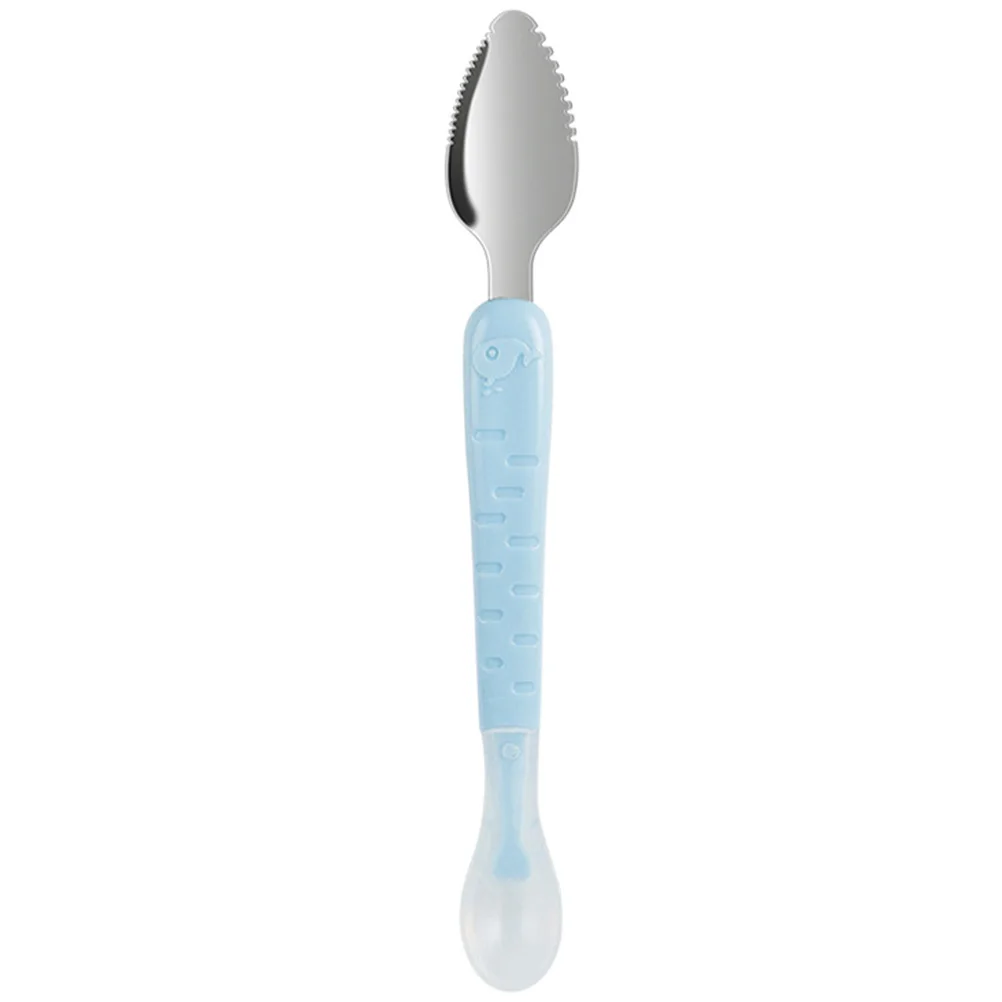 

Double Headed Baby Feeding Spoon Fruit Puree Scraper Spoon for Fruits Storage Box Portable SafeSpoons