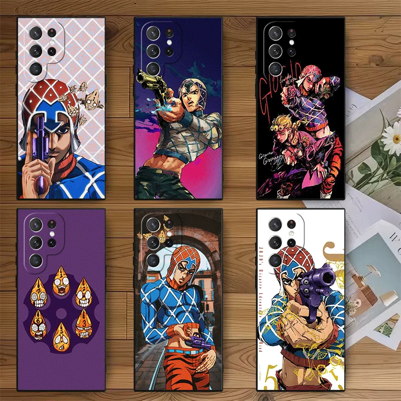 JoJo Adventure Guido Mista Soft Phone Case for Samsung Galaxy S23 S24 S25 S26 Ultra S22 Plus S21 FE S20 + S25 Edge Black Cover F