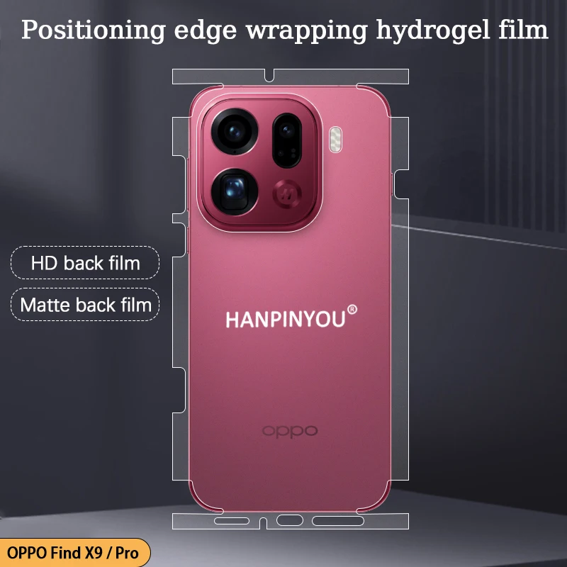 Positioning Wrap Side Edge Back Protector For OPPO Find X9 Ultra Pro X9s Pro Scratch Autorepair Screen Soft TPU Hydrogel Film