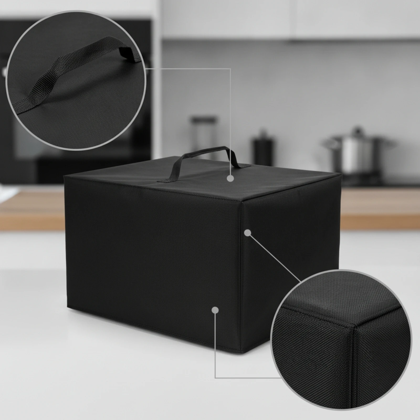 Microwave Cover with Handle Dustproof Microwave Oven Cover Heavy Duty for Kitchen, Countertop