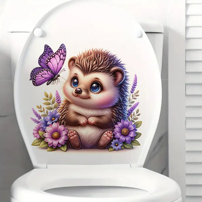 MT683# Cartoon Hedgehog Stickers, Bedroom Entryway Living Room Porch Home Decoration Wall Stickers