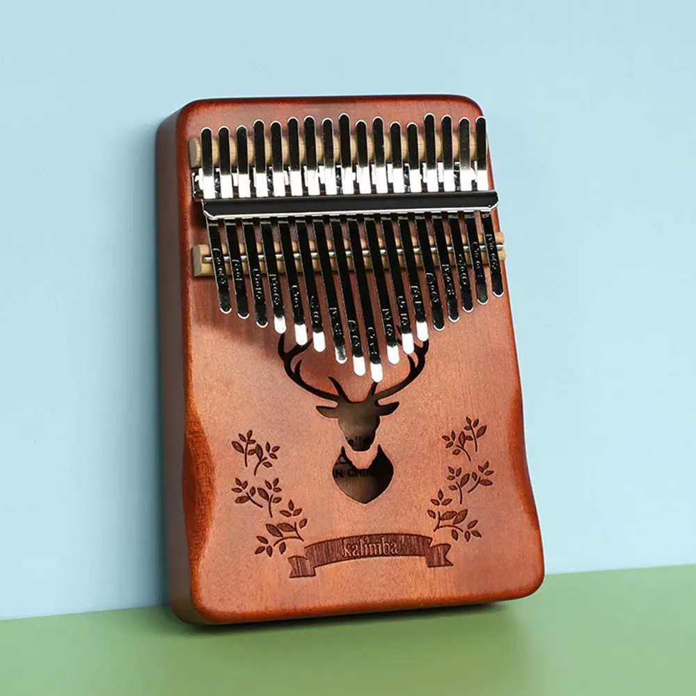 Kalimba 17 Keys Thumb Finger Piano - Mbira - Solid Wood Portable with Carrying Bag and Instructions for Friends Family