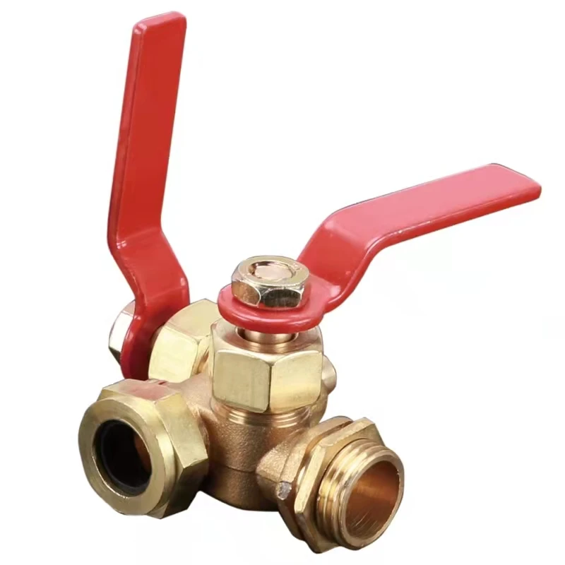 1PC Brass water level gauge red handle copper Cock 1/2 3/4 water tank boiler glass tube copper boat plug valve level gau