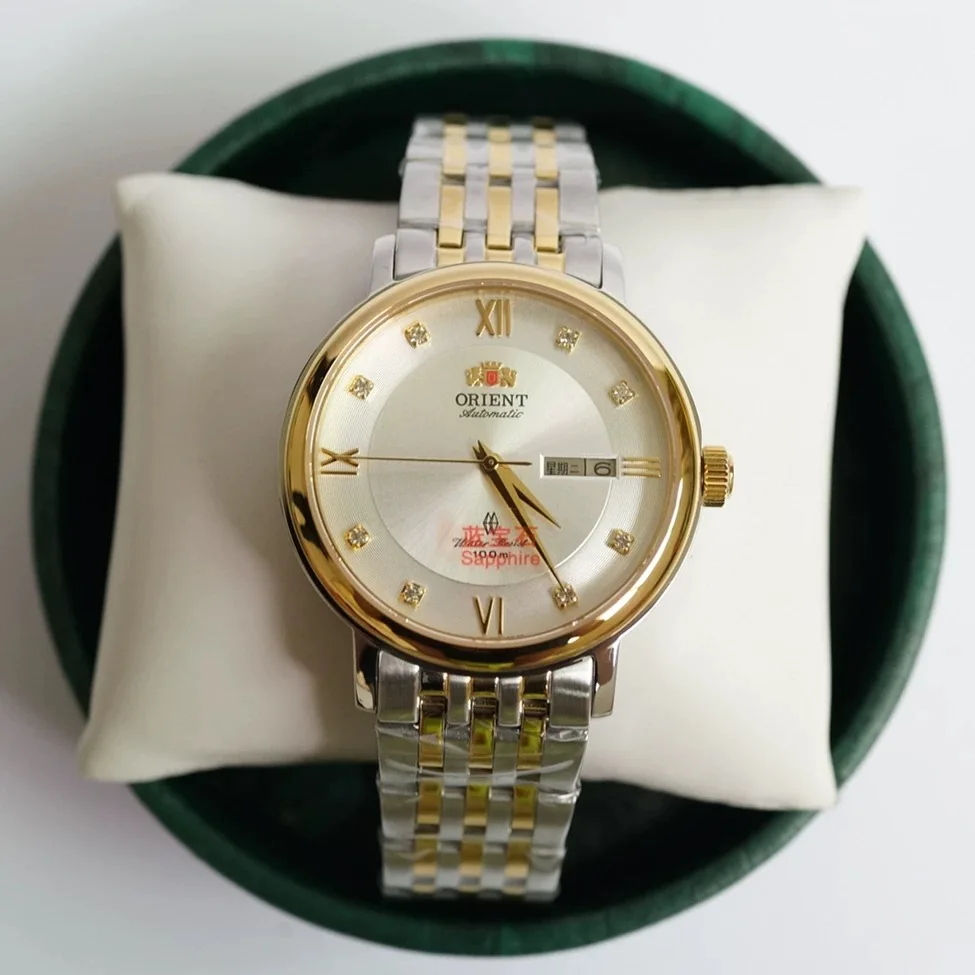 

Orient Women's Automatic Watch Mother-of-Pearl Dial Diamond Stainless Steel 100M Waterproof Dual Calendar