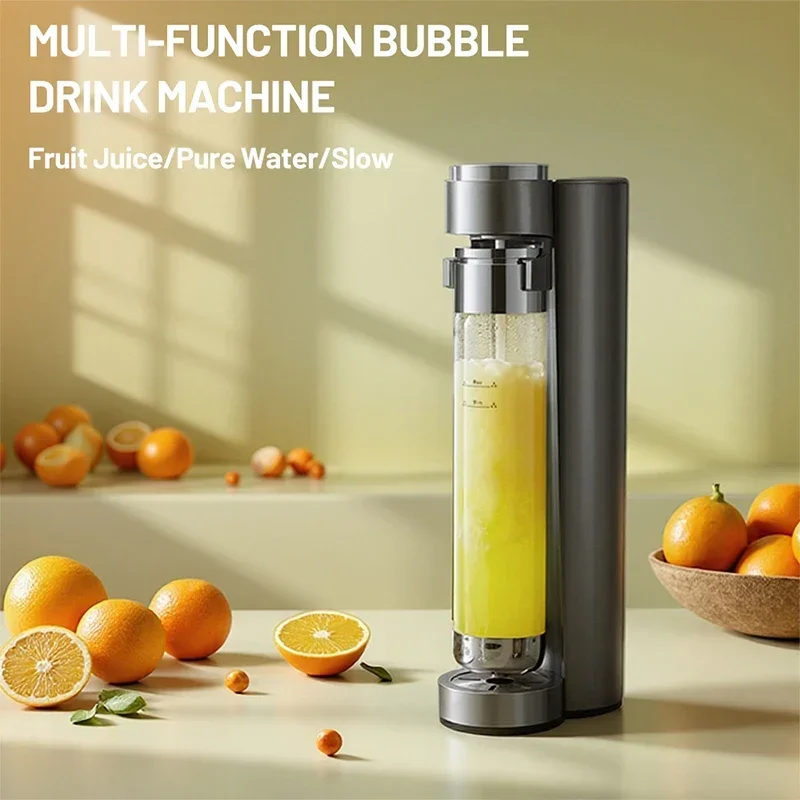 

Портативная пузырьковая машина Vamia использует стандартный одноразовый цилиндр углекислого газа объемом 0,6 л, простая замена сока/чистой воды