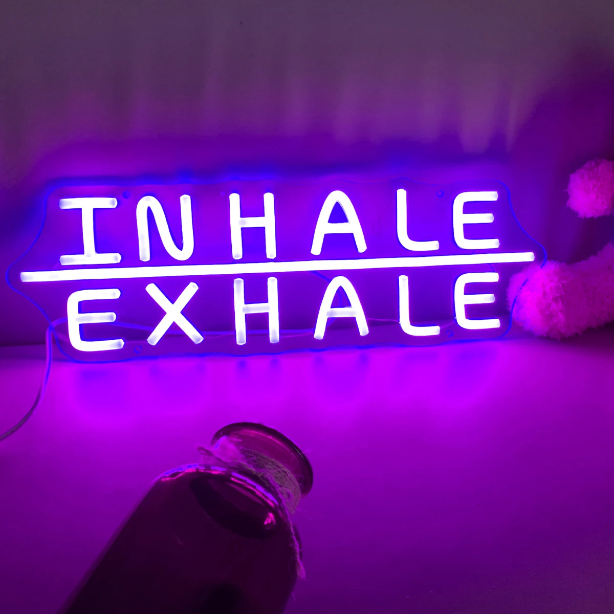 

INHALE EXHALE neon letters, liven up the atmosphere, brighten up the atmosphere, apply to the party bar birthday party