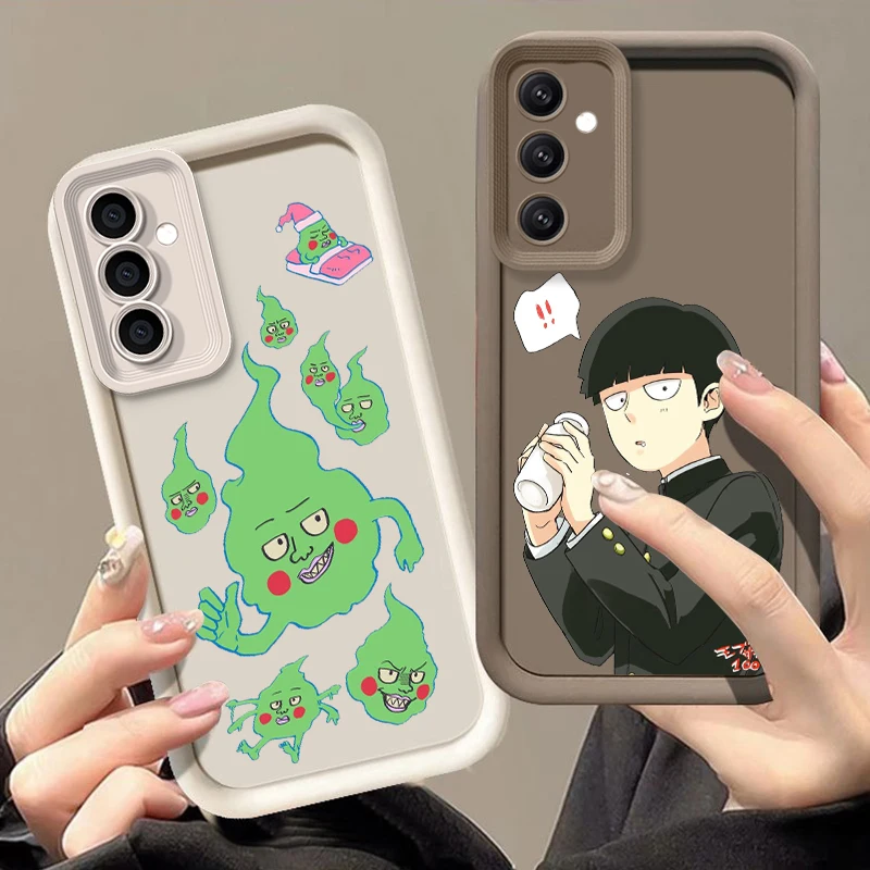 Mob Psycho 100 Shigeo Kageyama For Redmi Note 13 12 11 10 9 Pro Plus 5G POCO F3 F4 F5 X3 X4 X5 GT Soft Eye Ladder Phone Case