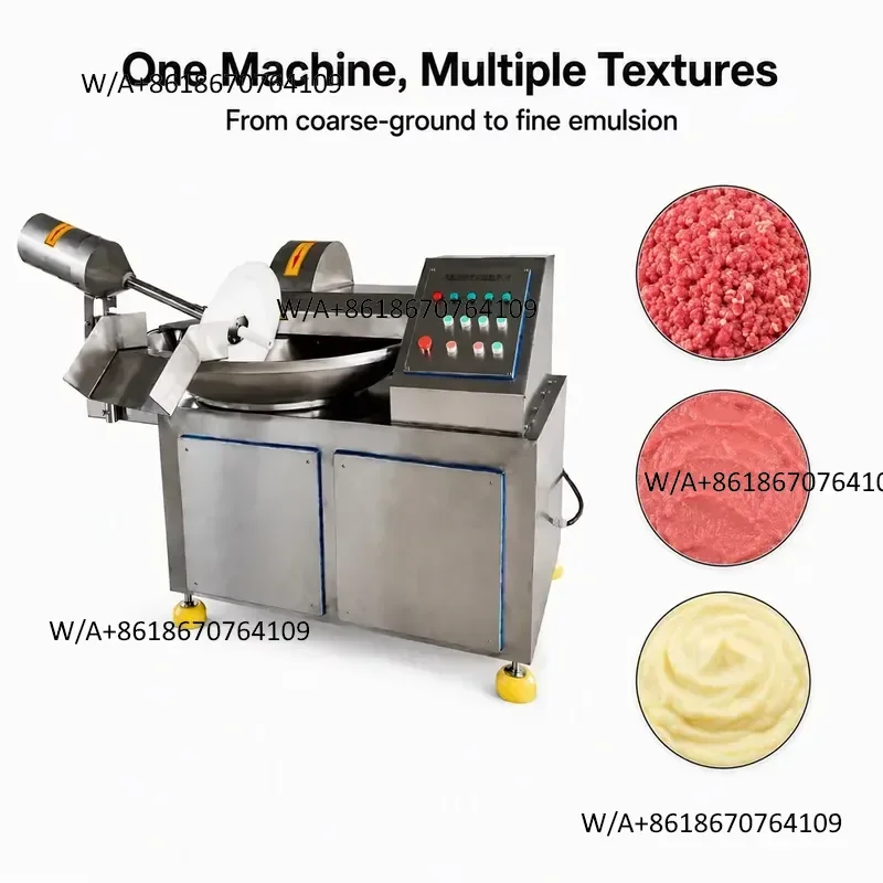 Factory Direct Commercial Meat Bowl Chopper Machine Stainless Steel Meat Mincer Emulsifier Food Processing Equipment