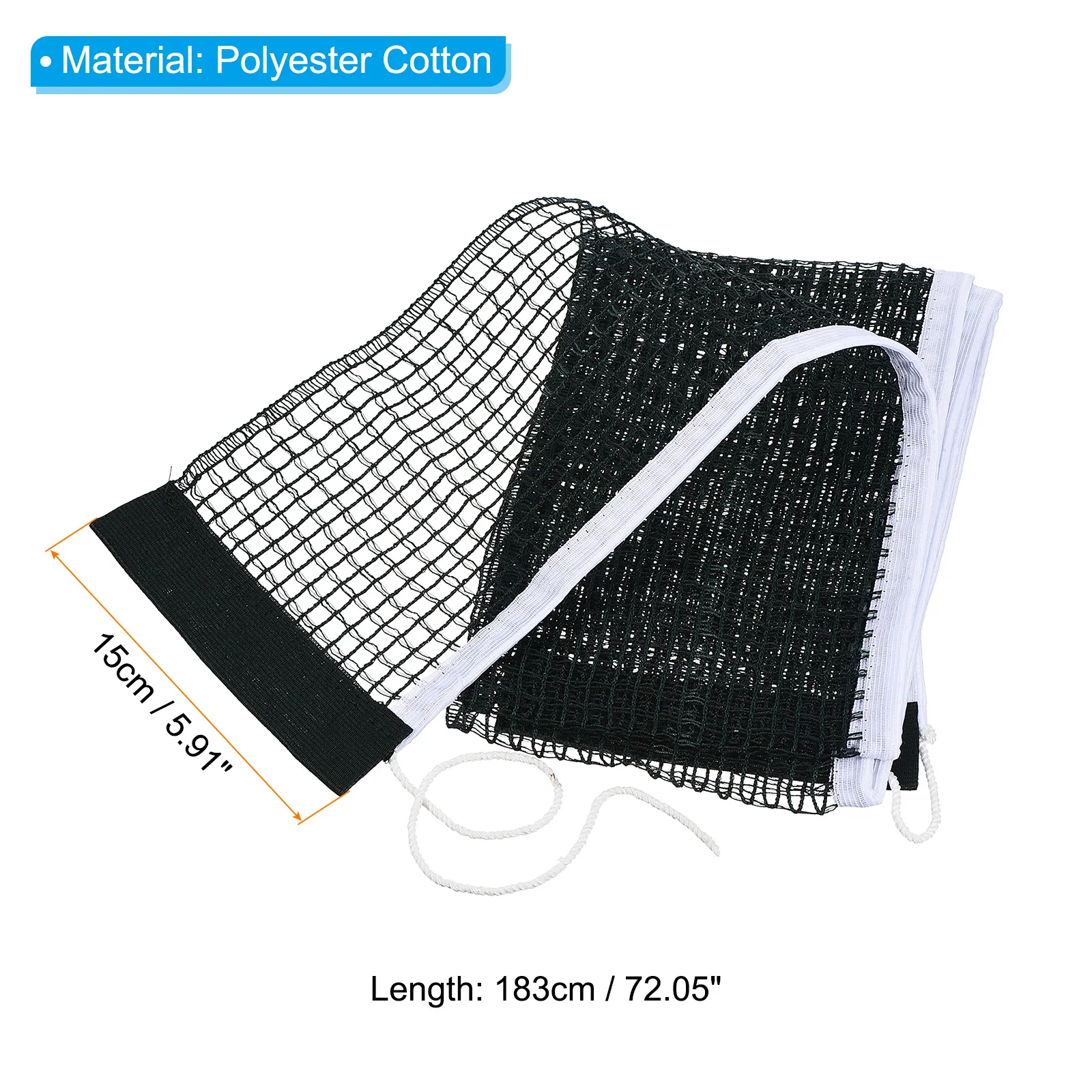 2pcs Table Tennis Net Ping Pong Replacement Net Without Ball Portable Pingpong Ball Net Indoor Outdoor  Exercise Accessories