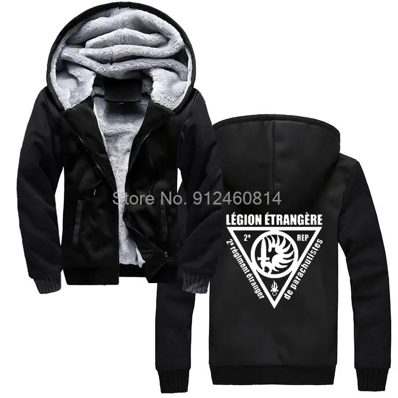 French Foreign Legion Paratrooper - 2 Rep Unisex Hoodie Men Thick Jackets Sweatshirts Men Winter Coat Fashion Hooded