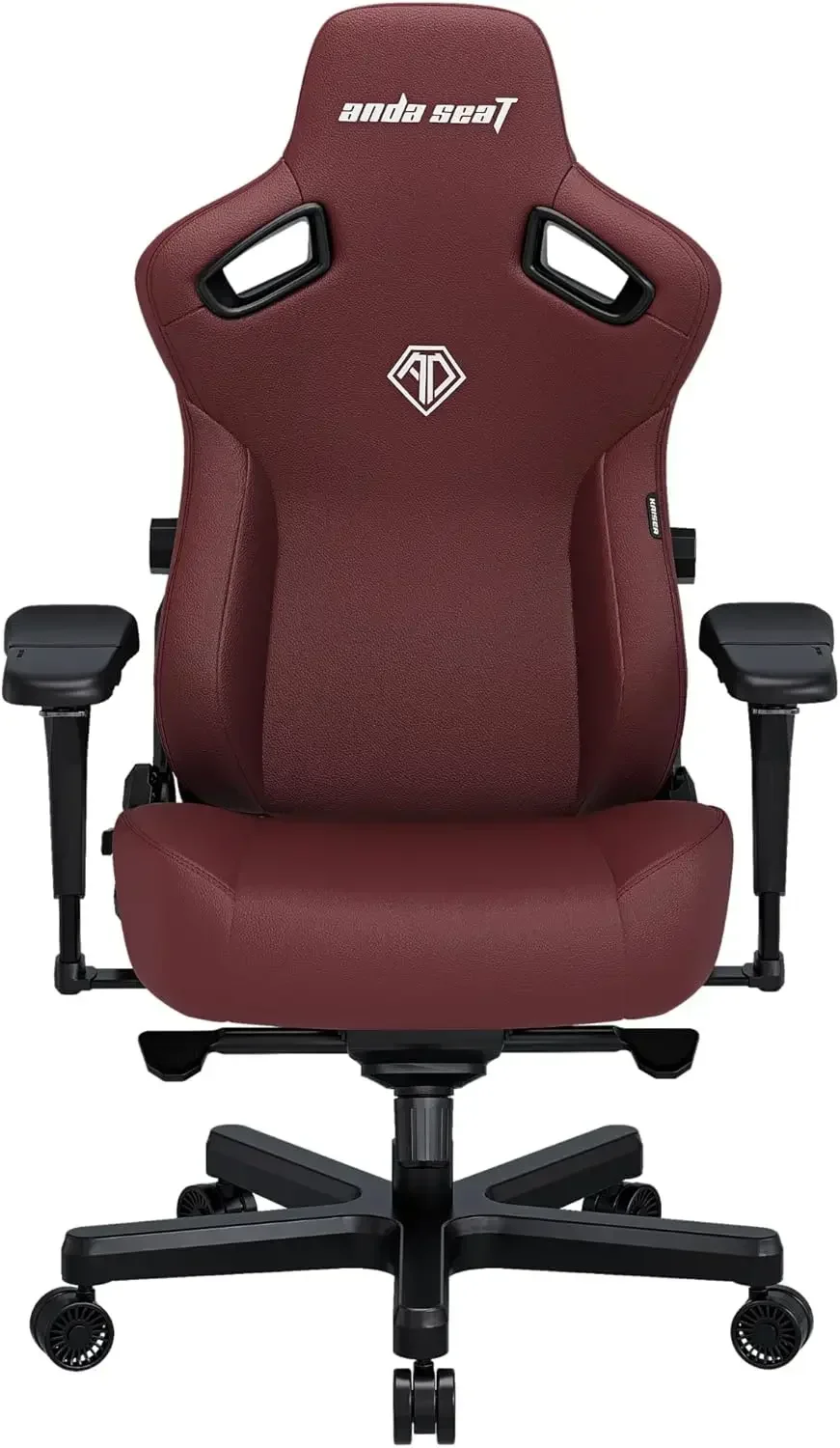 Adults - Ergonomic Maroon Leather Gaming Chairs with 5D Armrest, Comfortable Office Chair