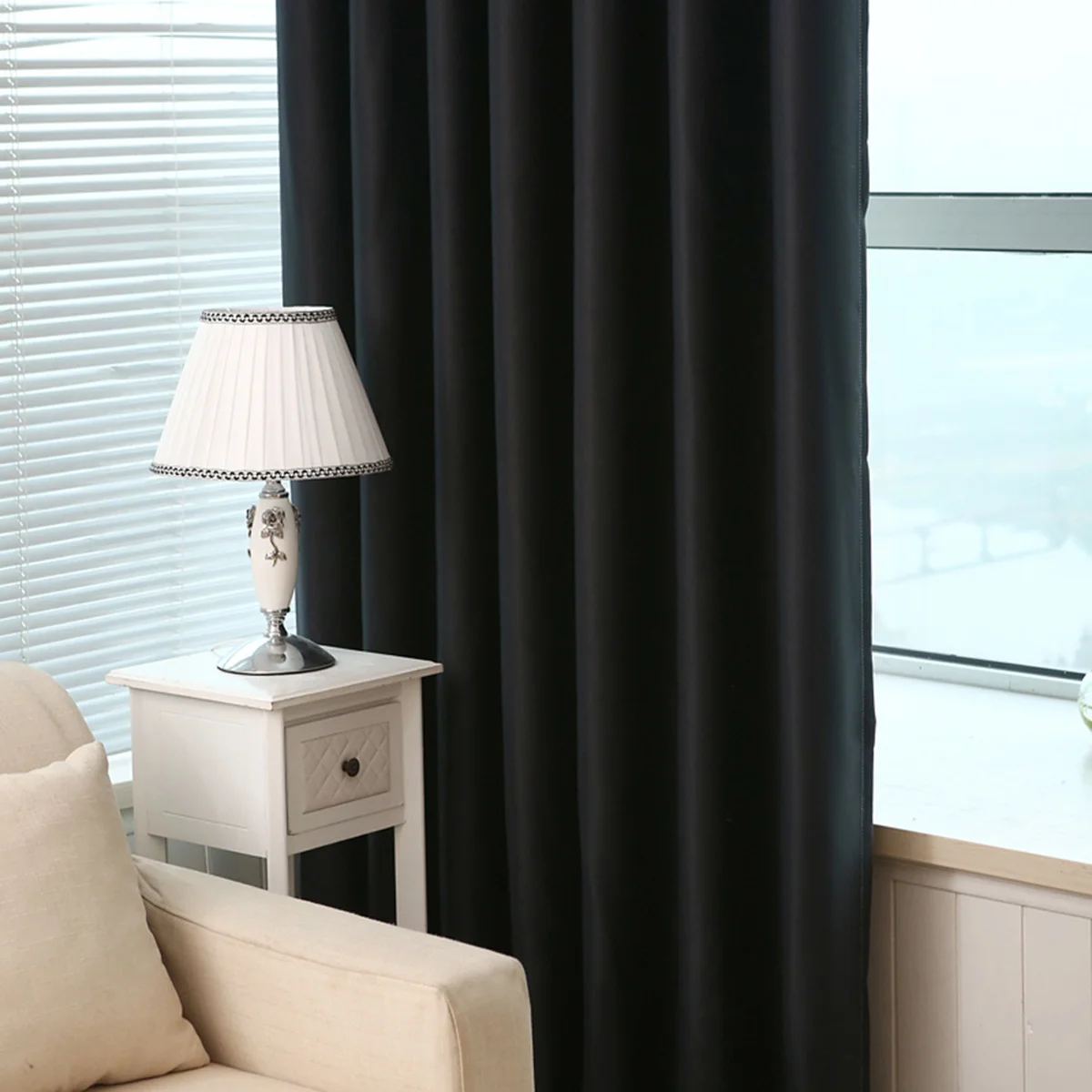 

Blackout Curtains 39X84 Inch Premium Polyester Light Blocking Thermal Insulated Grommet Drape For Bedroom Living Room