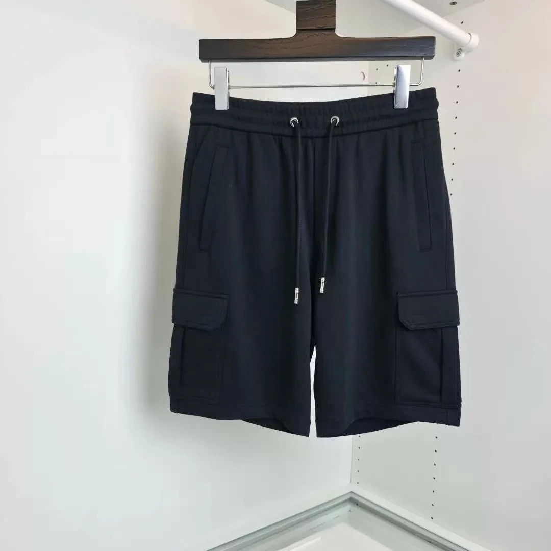 BC Italian embroidery old money style men's drawstring straight five-point casual shorts