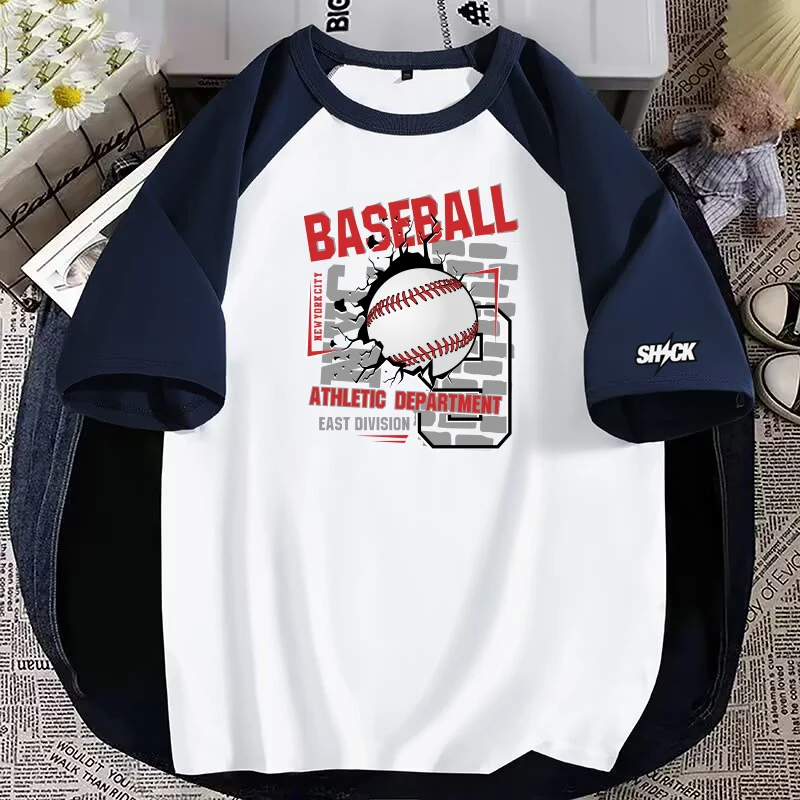 Men's Baseball Graphic T-shirt Summer Plus Color Blocked Top White Harajuku High Street Printed T-shirt My Body My Choice 2025