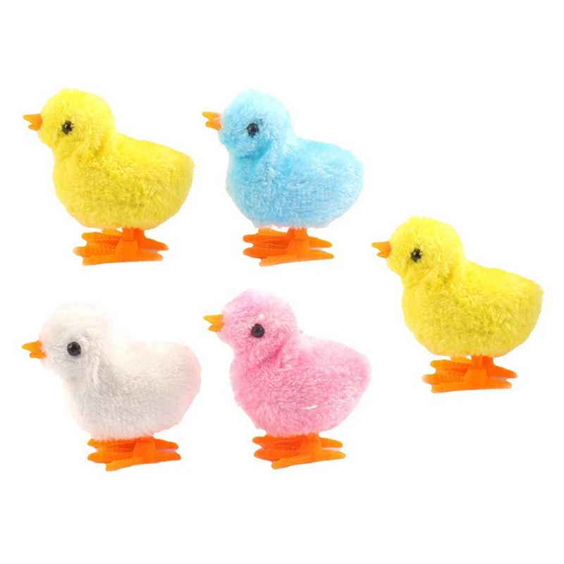 5 ชิ้นอีสเตอร์ Wind Up Chick ของเล่นแปลกกระโดดไก่ Gag ตุ๊กตาเด็ก Chicks ของเล่นโปรดปรานของขวัญเด็กหญิง