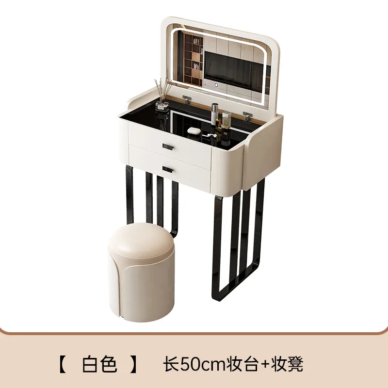 Girls Woman Dressing Table Furniture Makeup Vanity Desk Bedroom Items Rooms Bedside Dresser Luxury Minimalist Tocadores Set image 5