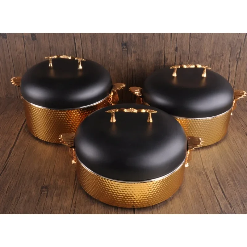 Ship Stock Big Capacity 3.5L+4.5L+5.5L Food Warmer Set Insulated 3PCS Food Warmer Casserole Insulated for Ramadan