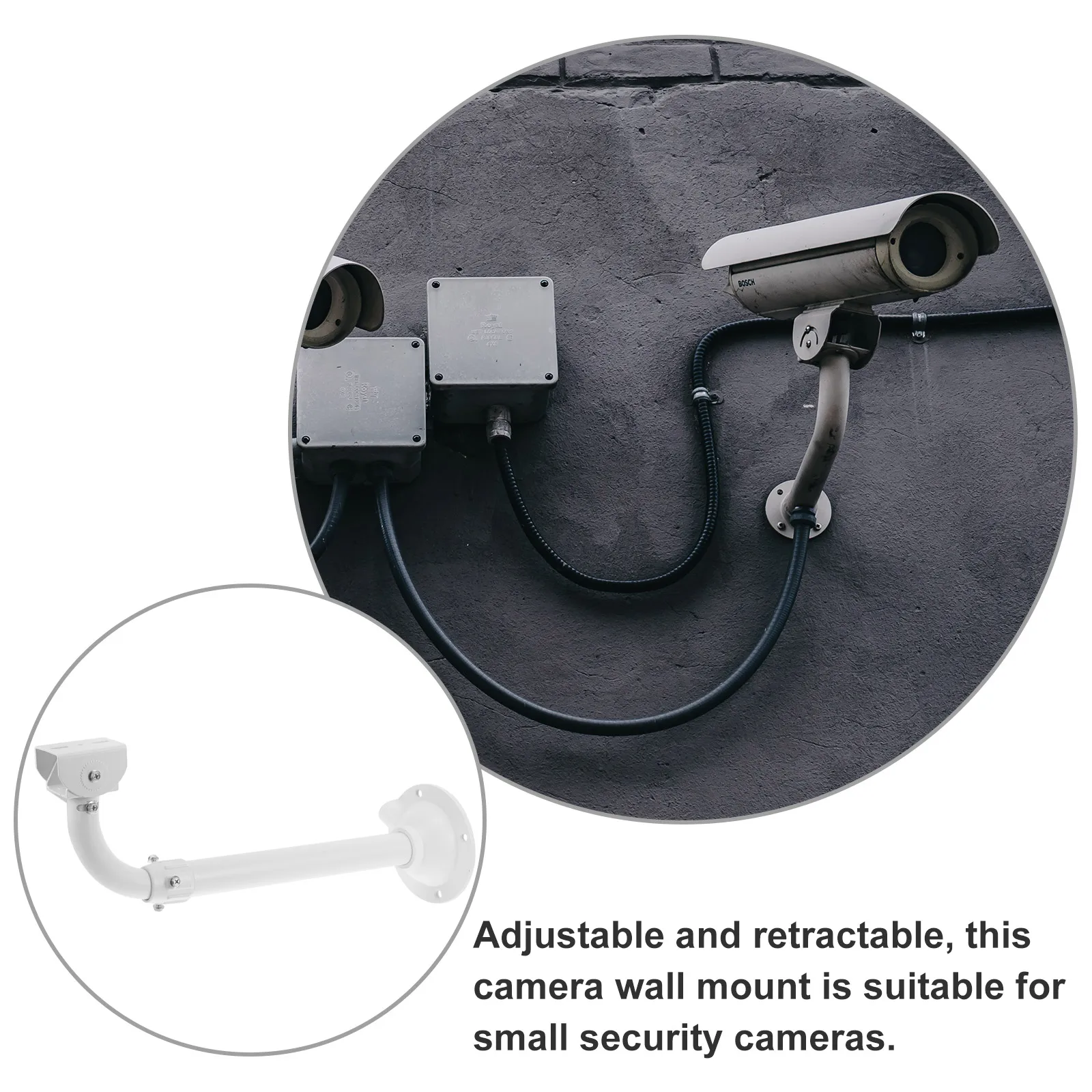 

CCTV Mount Bracket Adjustable Security Wall Monitor Holder Aluminum Small Size CameraBracket 30to60L